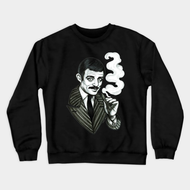 Gomez Addams Crewneck Sweatshirt by The Art of Megan Mars